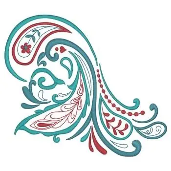 Warranty Included Paisley Peacock Embroidery Design