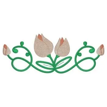 Floral Border Embroidery Design Certified