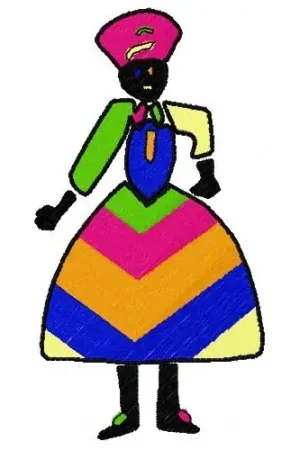 African Woman Embroidery Design Bulk Order