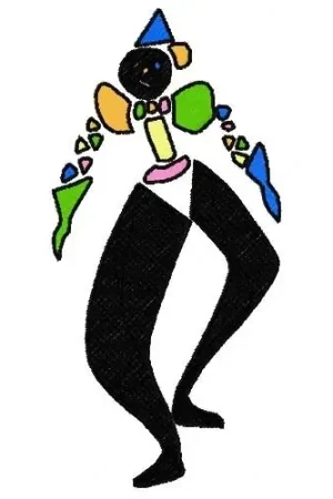 African Person Embroidery Design Cheap
