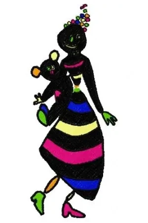 African Mom Embroidery Design Price Drop