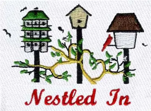 Birdhouses Embroidery Design Money Back Guarantee