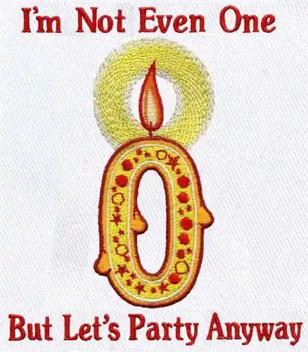 Birthday Candle Embroidery Design Holiday Sale