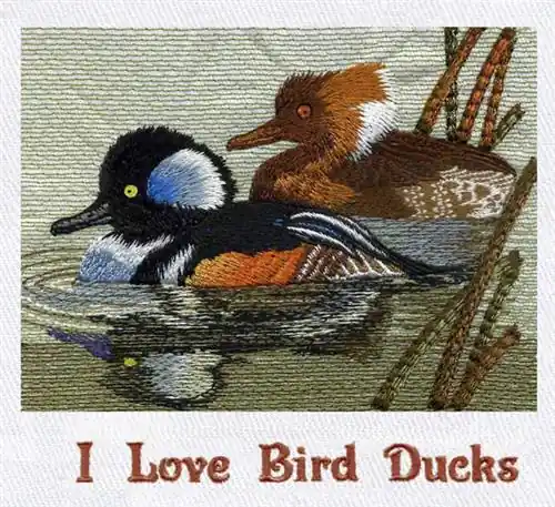 While Supplies Last Bird Ducks Embroidery Design