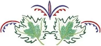 Leaves Embroidery Design Certified