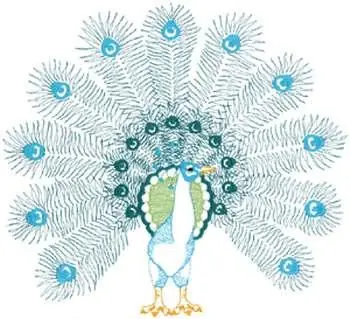 Top Rated Small Peacock Outline Embroidery Design