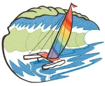 In Demand Catamaran Embroidery Design