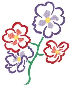 Worldwide Shipping Dogwood Embroidery Design