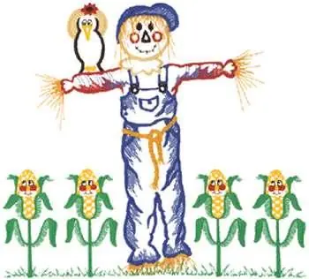 Scarecrow Embroidery Design Holiday Sale