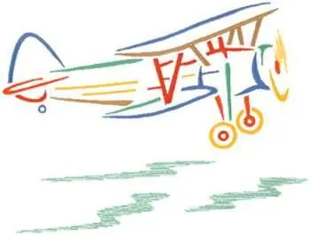 Small Biplane Embroidery Design Must Have