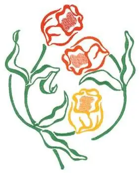 Today Only Tulips Embroidery Design