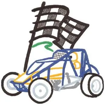 Seasonal Sale Small Sprint Car Embroidery Design