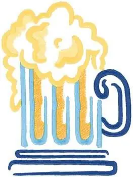 Don’t Miss Out Small Beer Mug Embroidery Design