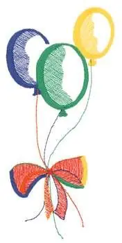 Balloons Embroidery Design Trending