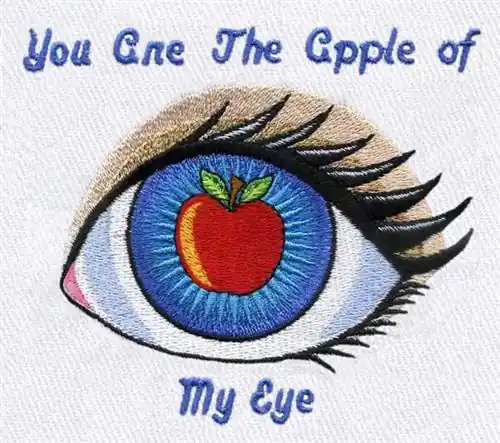 Free Delivery Apple of My Eye Embroidery Design