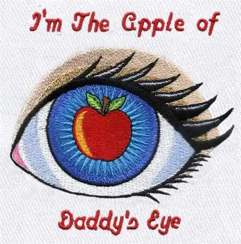 Apple of My Eye Embroidery Design Affordable