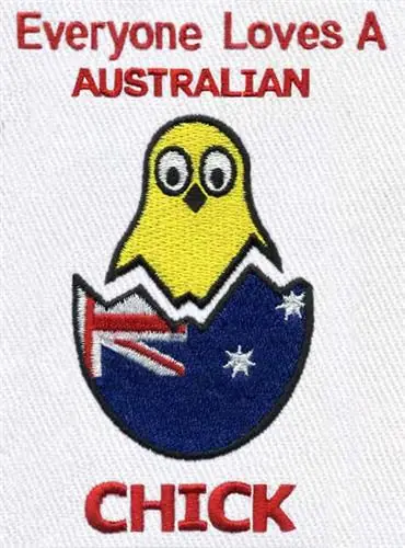 Australian Chick Embroidery Design Exclusive