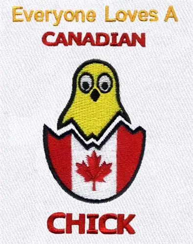 New Release Canadian Chick Embroidery Design