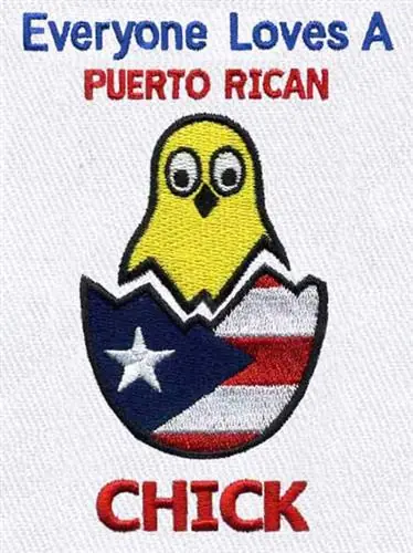 Puerto Rican Chick Embroidery Design Today Only