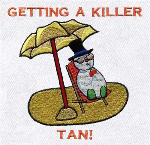 Snowman on the Beach Embroidery Design Editor’s Pick