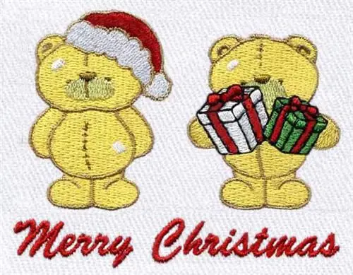 Direct From Factory Christmas Bear Embroidery Design