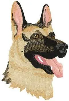 Flash Sale German Shepherd Head Embroidery Design