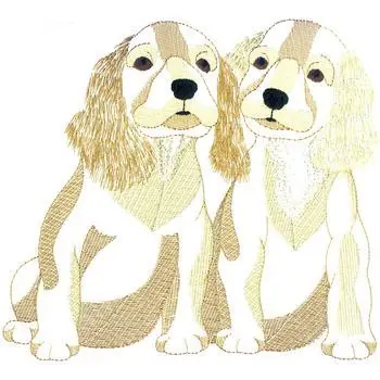Puppies Outline Embroidery Design Secure Checkout