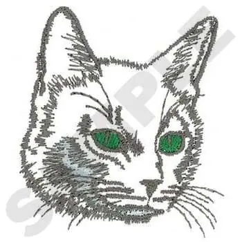 Shorthair Cat Face Embroidery Design Hassle-Free Returns
