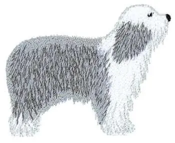 Fan Favorite Bearded Collie Embroidery Design