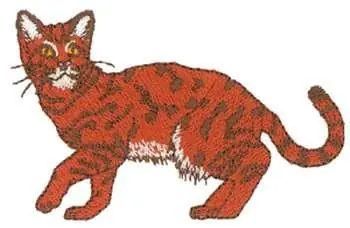 Handmade Bengal Cat Embroidery Design