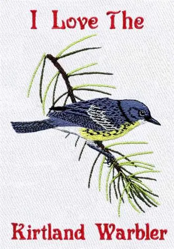 Kirtlands Warbler Embroidery Design Today Only