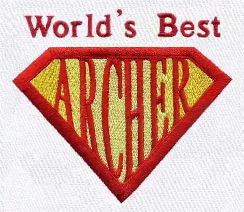 Certified Worlds Best Archer Embroidery Design