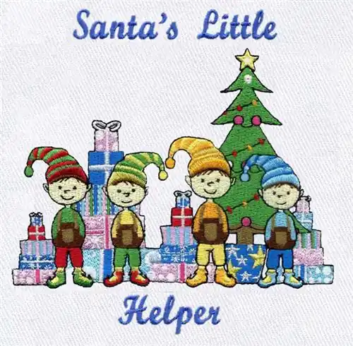 Santas Little Helpers Embroidery Design Discount