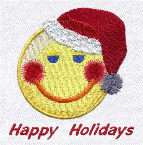 Hassle-Free Returns Happy Holidays Embroidery Design