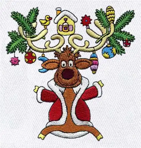 New Arrival Christmas Moose Embroidery Design