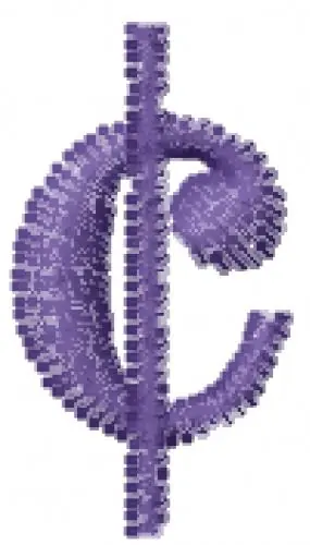 Get Yours Music Symbol Font C Embroidery Design