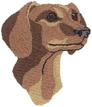 Viral Dachshund Head Embroidery Design