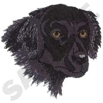 Big Sale Flat Coated Retriever Embroidery Design