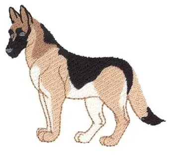 German Shepherd Embroidery Design High Quality