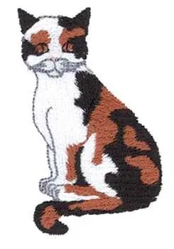 Free Delivery Calico Cat Embroidery Design