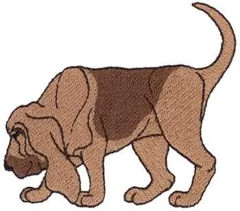 Bloodhound Embroidery Design Handmade
