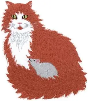 Cat And Mouse Embroidery Design Free Shipping
