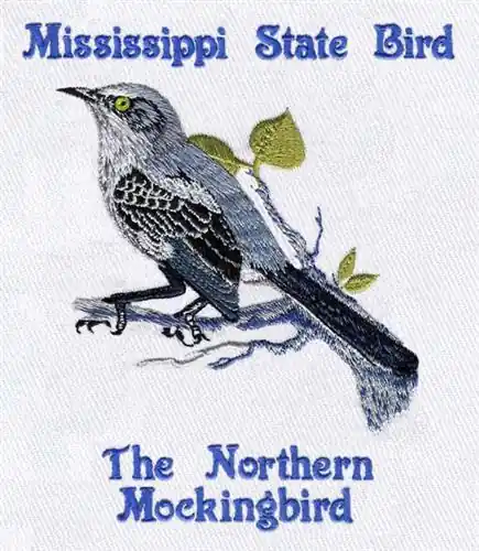 Limited Offer Northern Mockingbird Embroidery Design