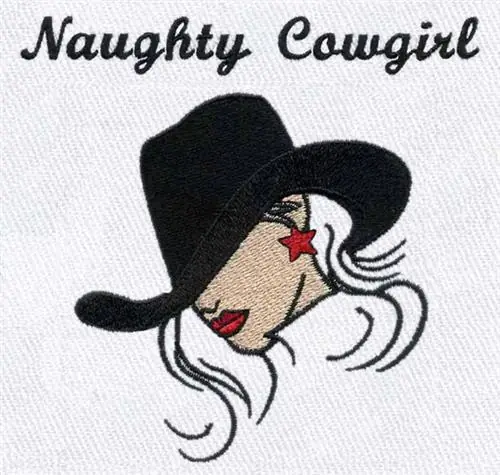 High Quality Naughty Cowgirl Embroidery Design