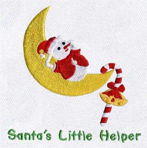 Snowman on Moon Embroidery Design Budget
