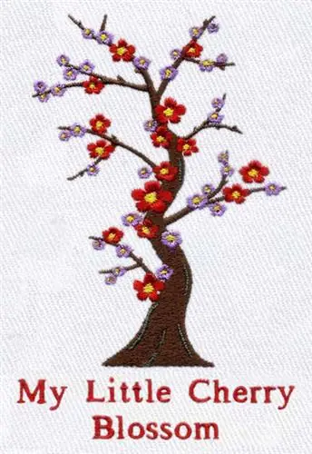 Editor’s Pick Asian Cherry Blossom Embroidery Design