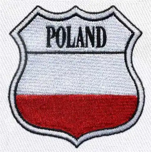 Crest Poland Flag Embroidery Design Shop Now