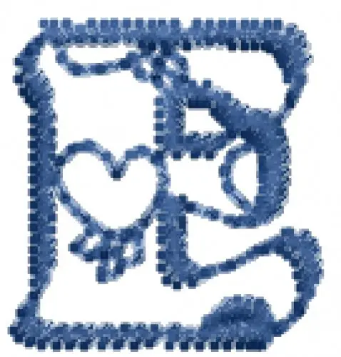 Heartfilled Font E Embroidery Design Must Have