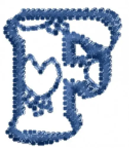 Hot Picks Heartfilled Font F Embroidery Design
