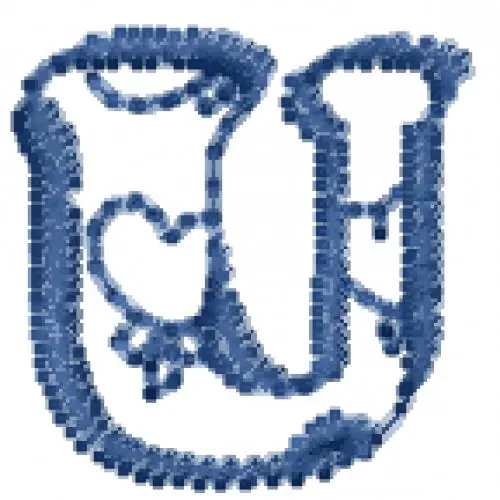 Heartfilled Font U Embroidery Design Special Offer